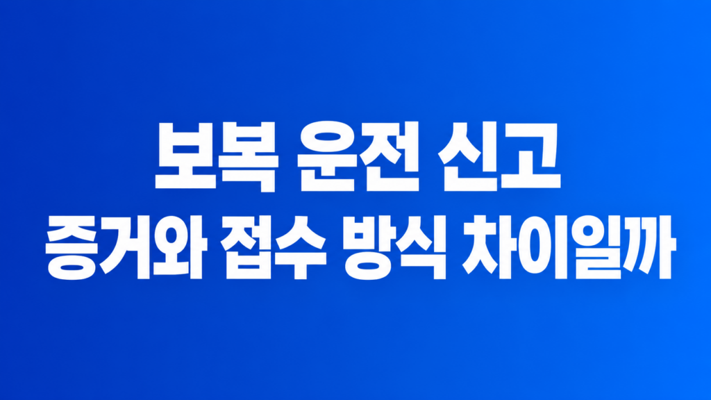 보복 운전 신고 증거를 정리하는 화면