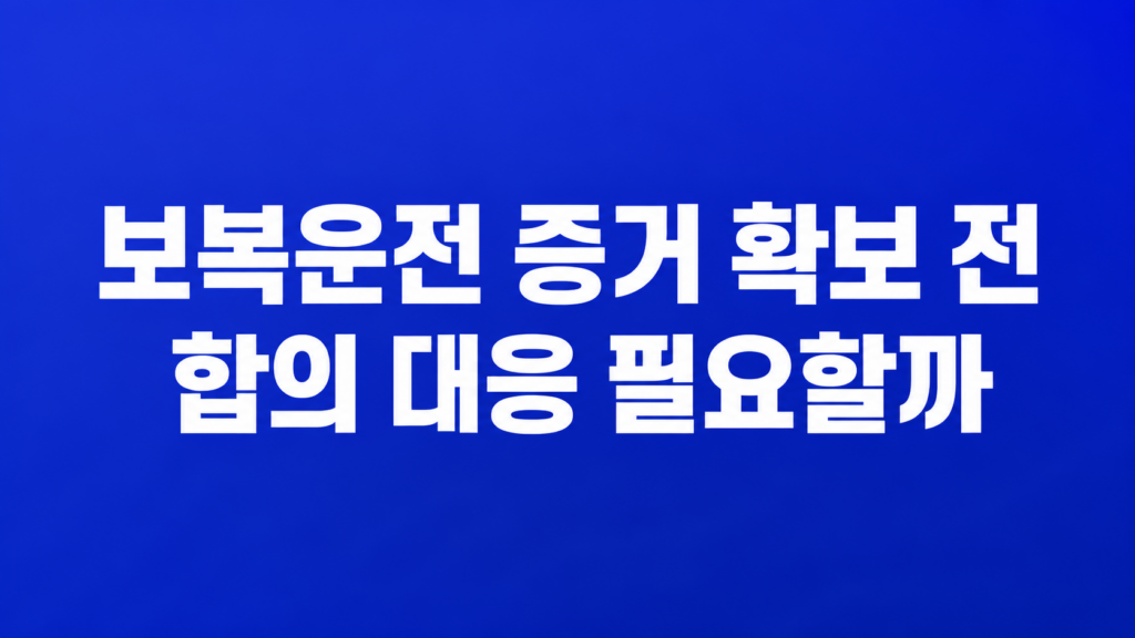 보복운전 증거 확보를 정리하는 장면
